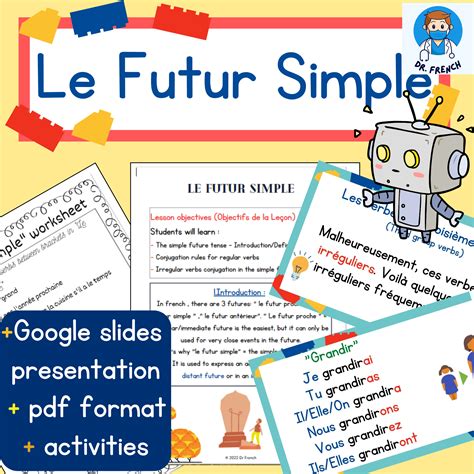 Le Futur Simple. French Simple future lesson, worksheet & future ...