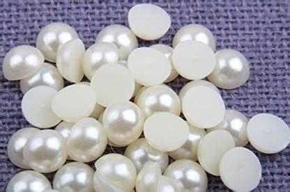 Crafto 12mm (Set of 500 Beads) Half Cut Pearls used in Dresses ...