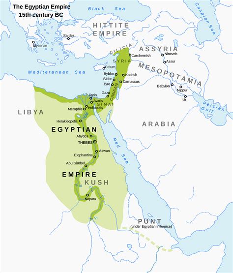 Kingdom of Kush Map | Map of the New Kingdom of Egypt, 1450 BC ...