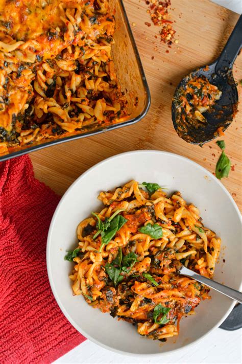 Comforting Sausage Spinach Pasta Bake - Nourished by Nic