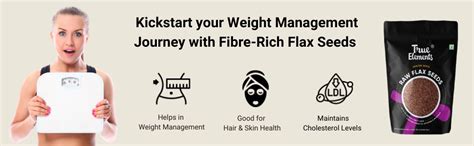 True Elements Flax Seeds 500g - Non-GMO Alsi Seeds | Rich in Fibre and ...