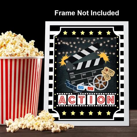 Buy LHIUEM Home Movie Theater Wall Art,Set of 6(Unframed,8”X10 ...