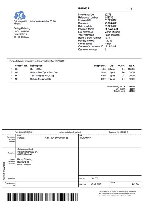 Example of Invois 的图像结果