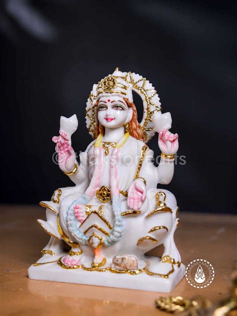 Laxmi Maa 9" | Swiss White (Imported) – Tilak Stone Arts India