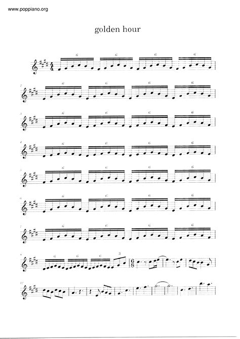 golden hour | Sheet Music | Piano Score Free PDF Download | HK Pop ...