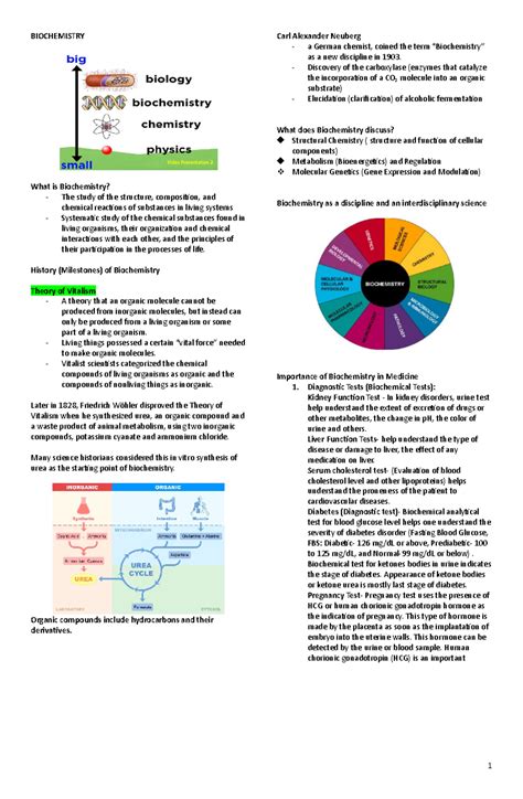 Biochemistry - Biochem Midterm Notes - BIOCHEMISTRY What is ...
