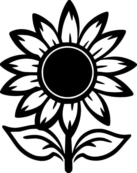Flower, Black and White Vector illustration 26708766 Vector Art at Vecteezy
