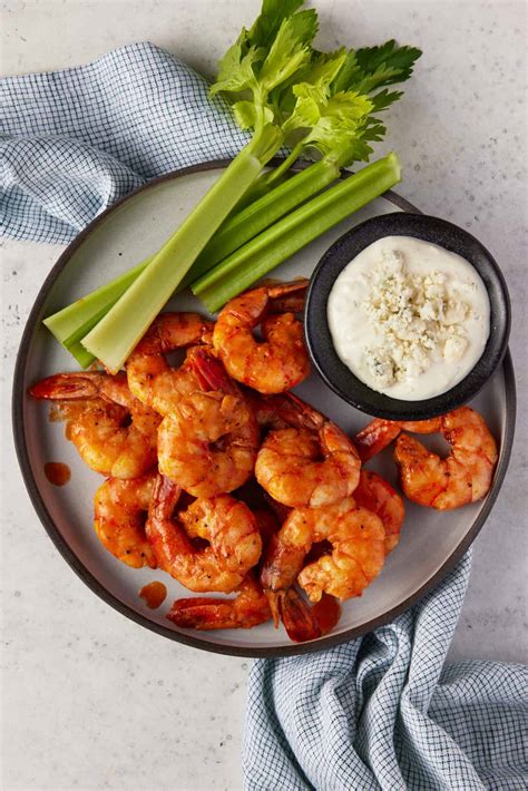 Buffalo Shrimp Recipe - Garnish with Lemon