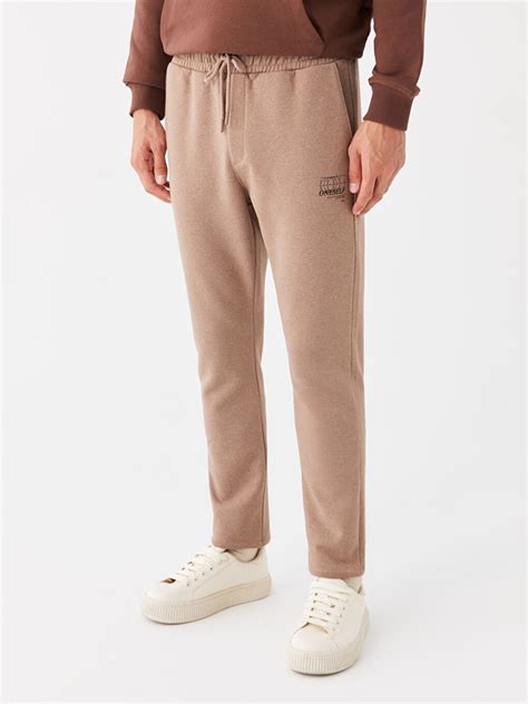 Kahverengi Slim Fit Erkek Kalın Eşofman Altı - W3IJ31Z8-J0U | LCW
