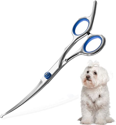 Dog Curved Scissors, 6" Curved Dog Grooming Scissors Stainless Steel ...
