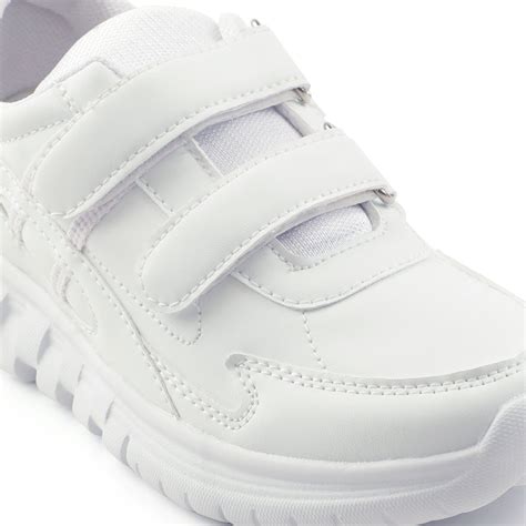 Buy Force 10 White Velcro School Shoes For Kids 9906-02T-V