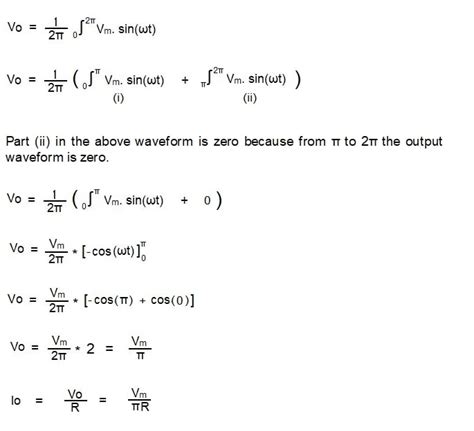 Half Wave Rectifier Formulas with Derivation - Mango Engineer