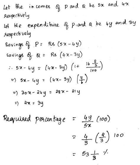 3. The ratio of the income of P and Q is 5:4. The ratio of expenditure ...