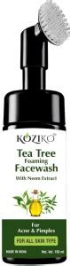 KOZIKO Tea Tree Natural Foaming Facewash with Neem for Acne &Pimples ...