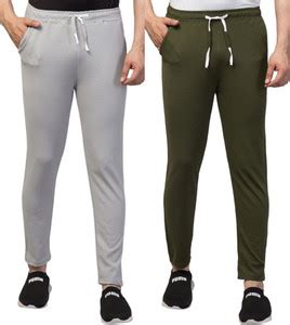 FIVE EMPIRE Solid Men Grey, Olive Track Pants - Buy FIVE EMPIRE Solid ...