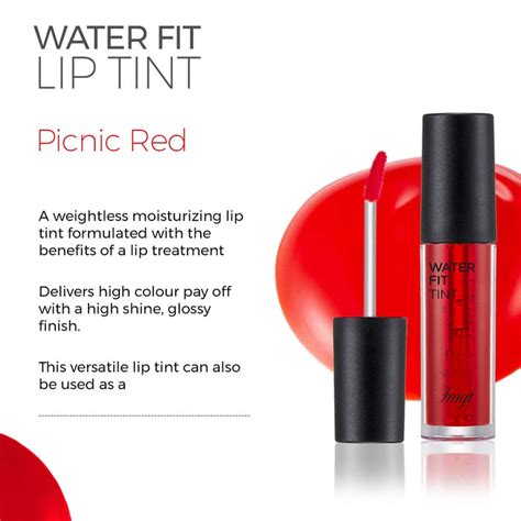 Water Fit Lip Tint - Picnic Red — The Face Shop