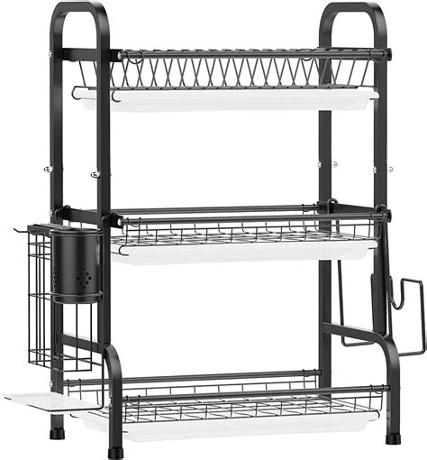 overa 3 Tier Dish Drying Rack, Dish Drainer Rack with Drip Tray, Sink ...