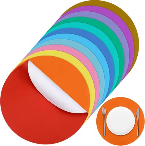 Amazon.com: Yeaqee 120 Pcs Disposable Paper Placemats 12 Inch Round ...