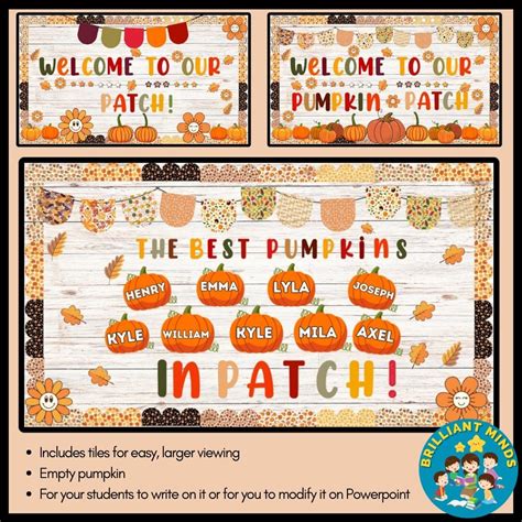 Groovy Fall Bulletin Board Kit / Retro Fall Decor / Pumpkin Patch ...