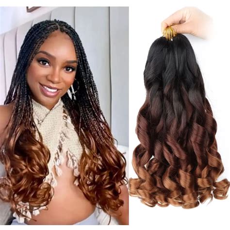 French Curly Braiding Hair 16 inch Pre Stretched French Curl braiding ...