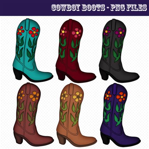 Cowboy Boots Clip Art Cowboy Boots Graphics PNG Files - Etsy