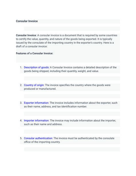 Consular Invoice 的图像结果