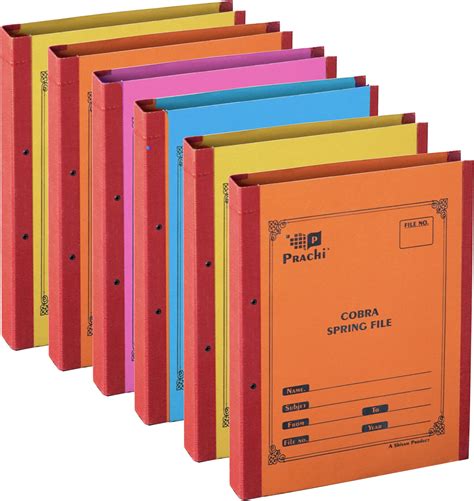 SNDIA 6 Pack Spring Files File A4 Size Paper Cobra File Document Holder ...