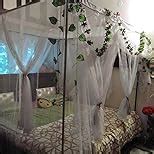 Divayanshi Drape Netting 4 Corners Post Canopy/Bed Curtain for Girls ...