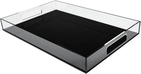 FRESH LOGIC Decorative Black Acrylic Serving Tray with Clear India | Ubuy