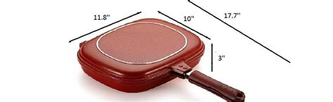 Buy SHOPOBOX Double Sided Ceramic Coated, Magic Pan Gas Grill Fryer Pan ...