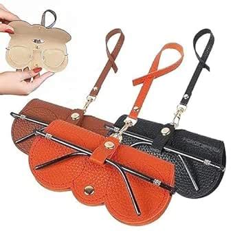 Buy VAIDUE Leather Sunglasses Case, Sunglasses Eyewear Case Artificial ...