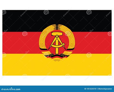 Flag of East Germany German Democratic Republic - GDR Stock Vector - Illustration of democratic ...