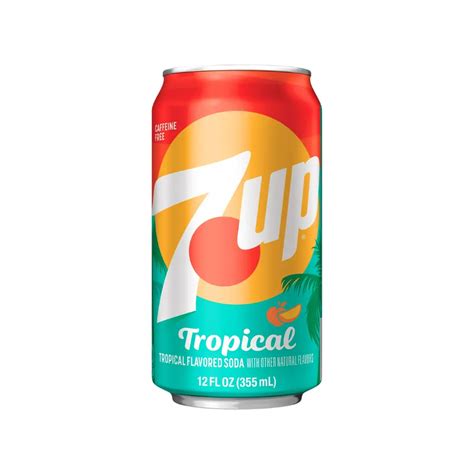 7UP Tropical Lemon Lime Mango Peach Soda, 12 fl oz — Exotic Snacks Company