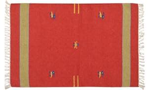 Buy KAI LIVING ORIENT-972 Wool and Cotton Rug, Red, 2X3 Feet, Made of ...