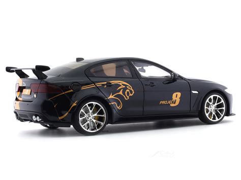 Jaguar XE SV Project 8 black 1:18 QY Toys diecast scale model car ...