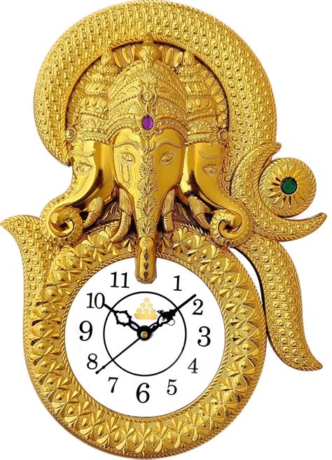 Buy Wall Clock for Home by Crecimiento Arte Ganesh Wall Clock for Home ...