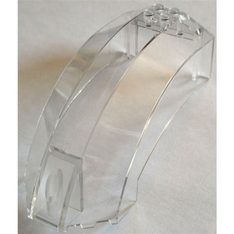 LEGO Transparent Windscreen 12 x 6 x 6 Curved without Pin Holes (94531 ...