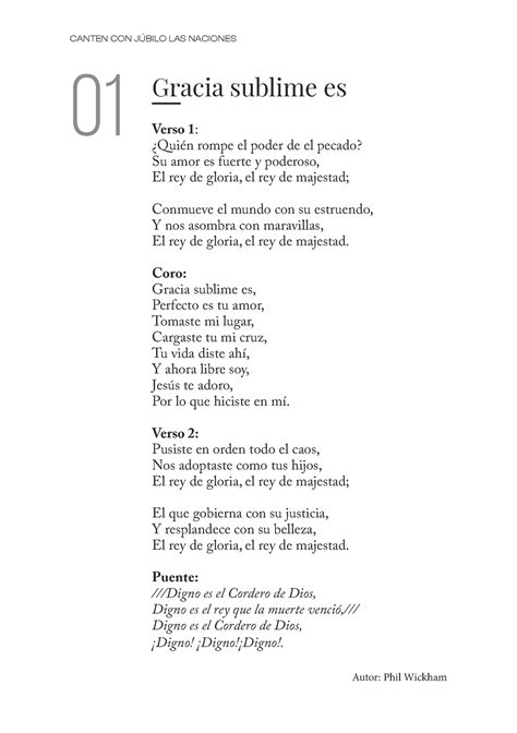 Cancionero letras de musicas de religion - Gracia sublime es Verso 1 ...