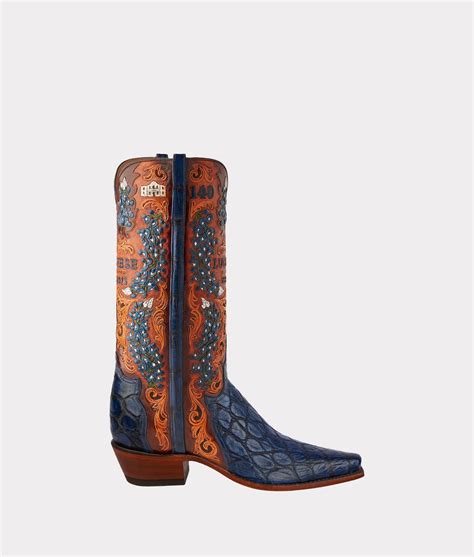 Women's Bluebonnet 140th Anniversary Boot - Cavalry Blue - Lucchese