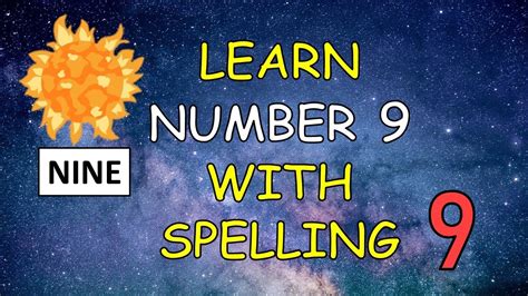 Number Nine Nursery Rhyme | Learn to spell NINE | Kids Song | The Kid ...