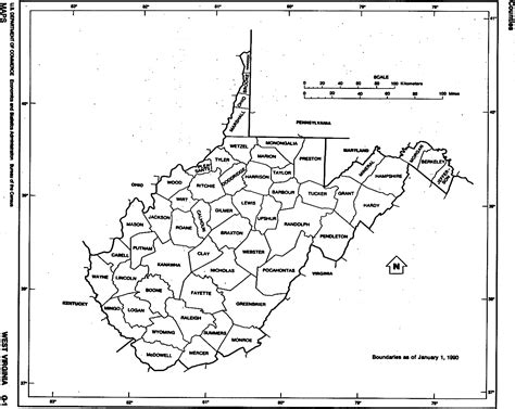 West Virginia Free Map