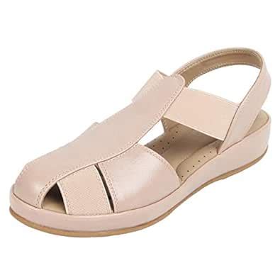 Catwalk Womens Rose Gold Flat Slip on Outdoor Sandals : Amazon.in ...