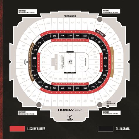 Honda Center Seating Plan