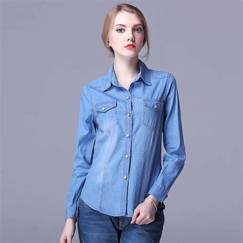 Fitted Denim Blouse
