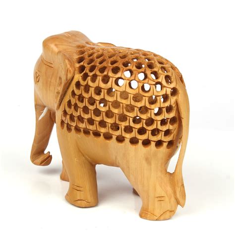 Handmade Wooden Jali Elephant | Tribes India