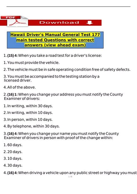 Hawaii Driver's Manual