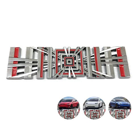 Tesla Model S, 3, X, Y Plaid Badge Car 3D Logo, Metal Emblem - Walmart.com