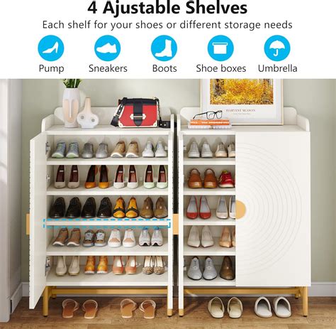Tribesigns Narrow Shoe Cabinet with Doors and India | Ubuy