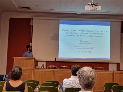 Mustafa Vora presents in HUGO 2022 in Szeged, Hungary | IEOR @ IIT Bombay