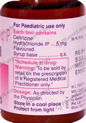 Alerid 5 MG/5ML Syrup (30): Uses, Side Effects, Price & Dosage | PharmEasy